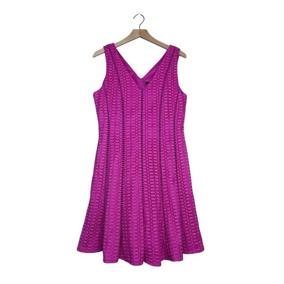 J. Crew Womens 10 Pink V-Neck Fit & Flare Lined Dress - Picture 1 of 9